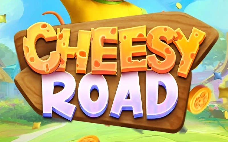 Guide the mouse to rewards in the Cheesy Road arcade game on Lucky Star.