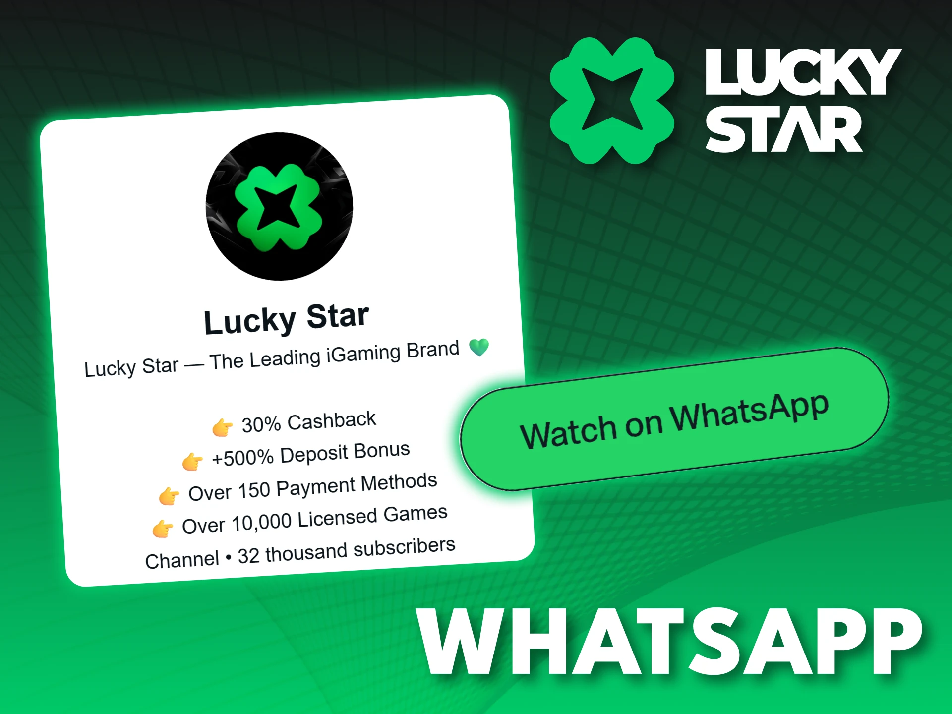 Connect with Lucky Star via WhatsApp for fast and reliable support.