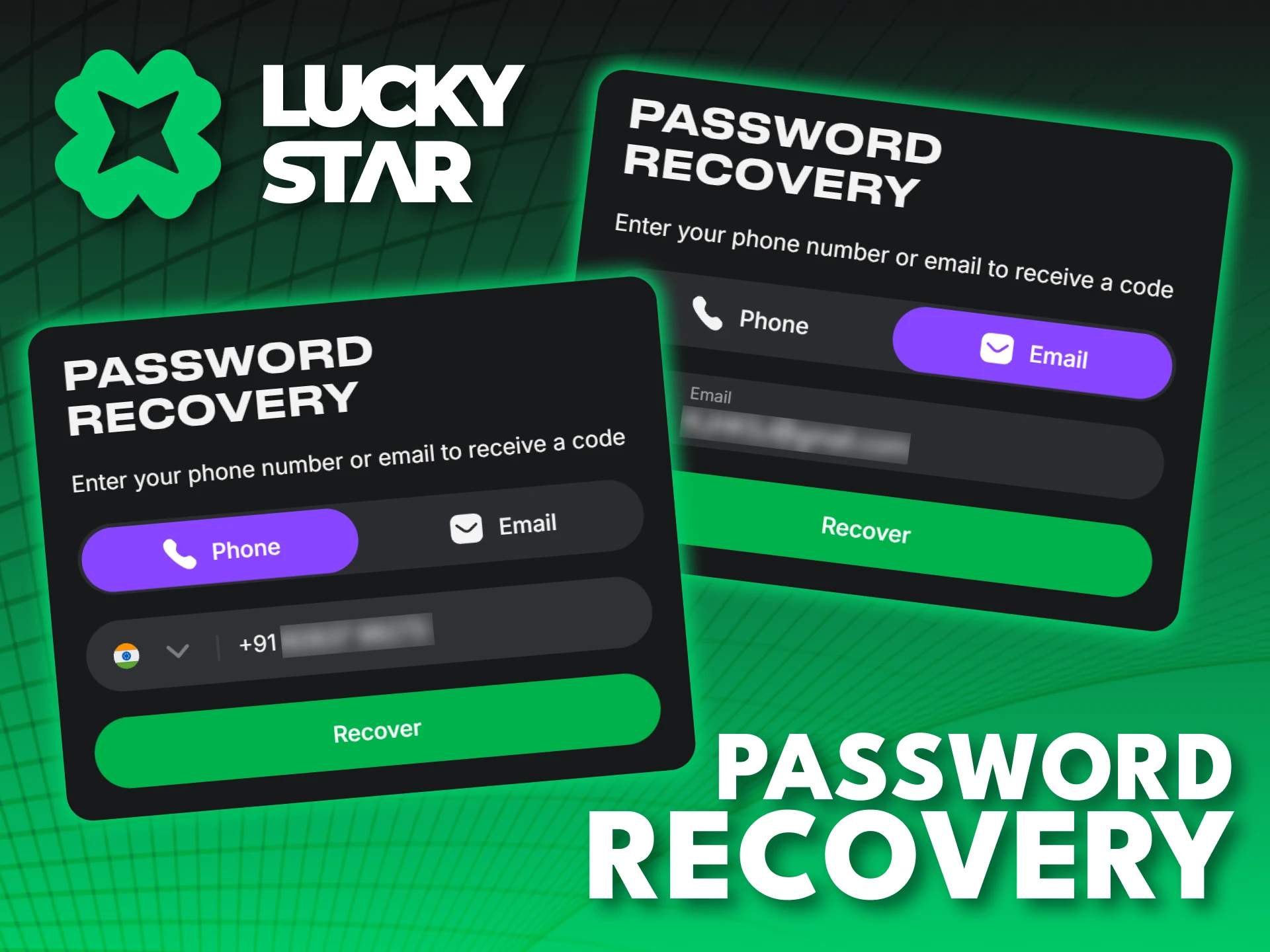 Recover your Lucky Star password and get back to the action.
