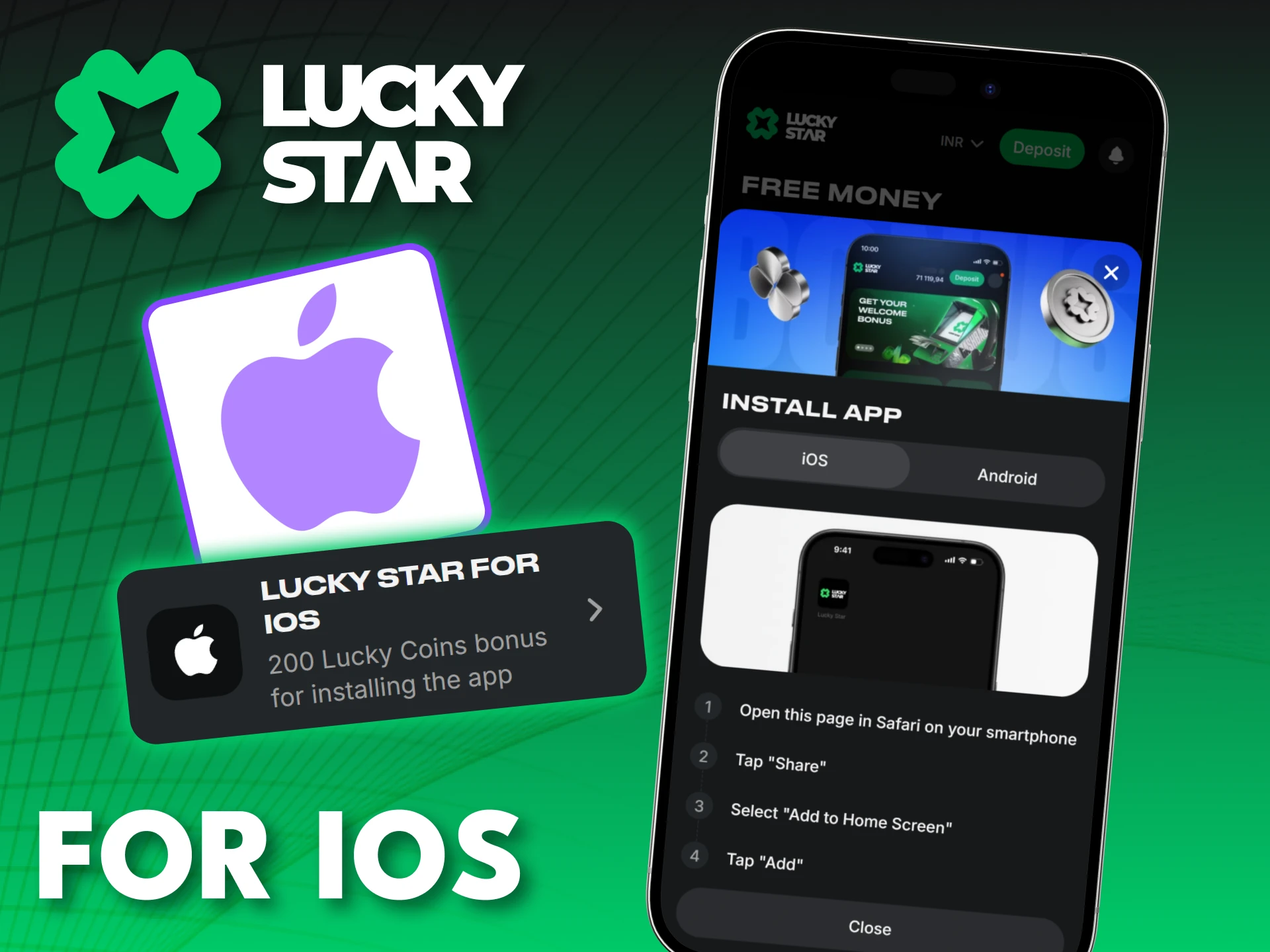 Download Lucky Star for iOS and play your favorite games.