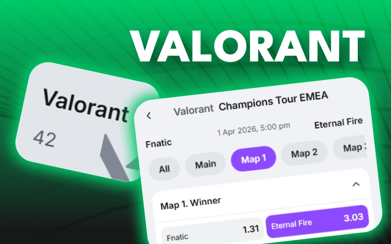 Join the Valorant betting action with live markets on Lucky Star.