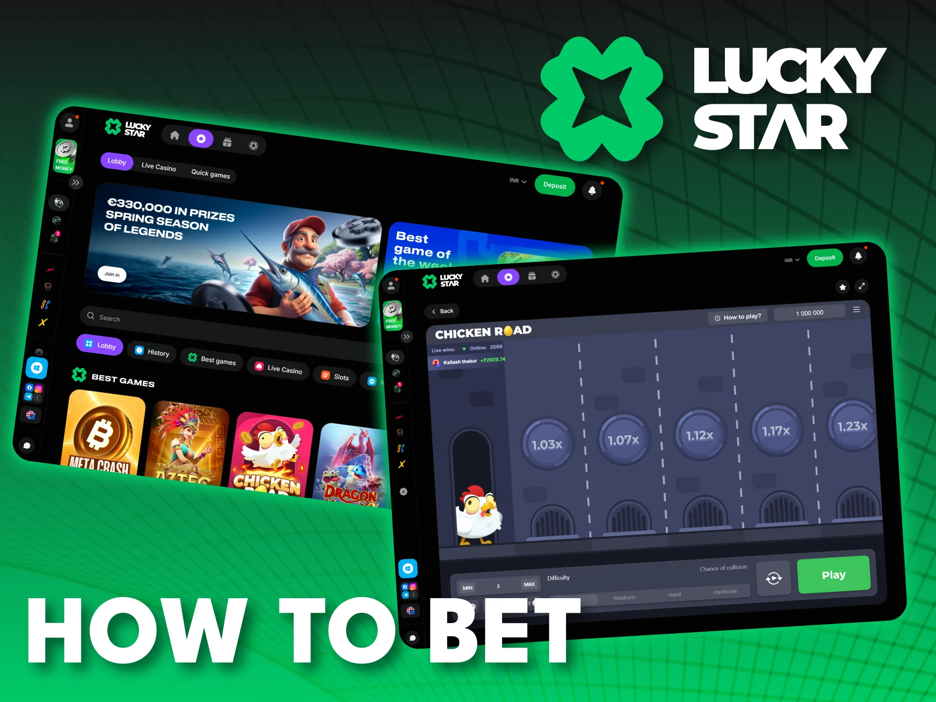 Learn how to place your first winning bet at Lucky Star.