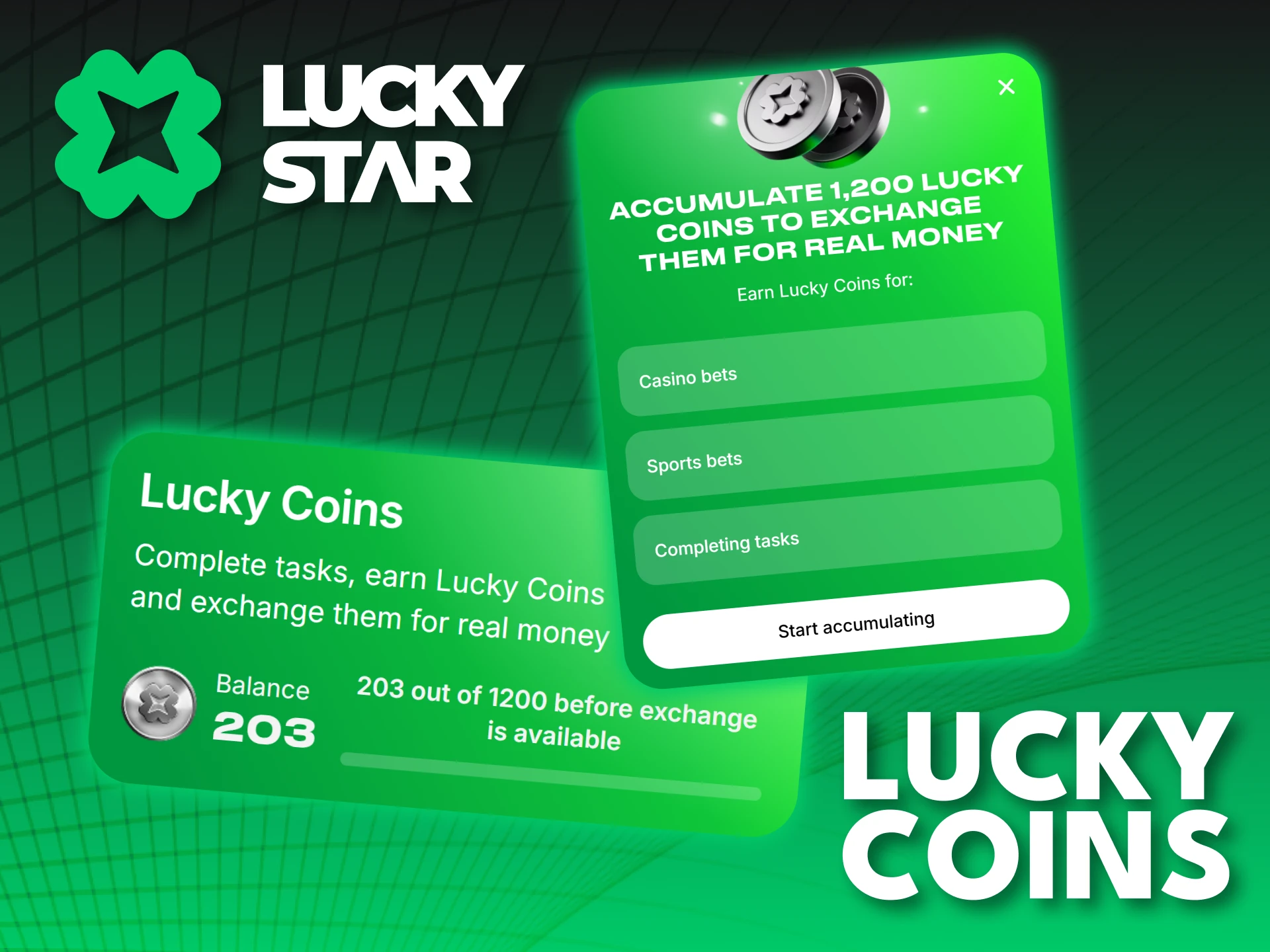 Collect Lucky Coins at Lucky Star and trade them for prizes.
