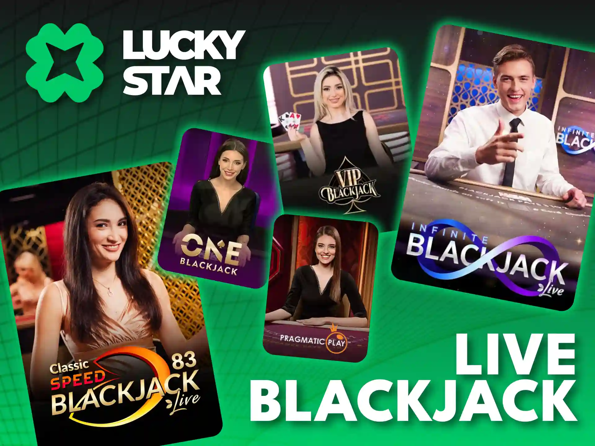 Deal real blackjack cards on the official Lucky Star platform.