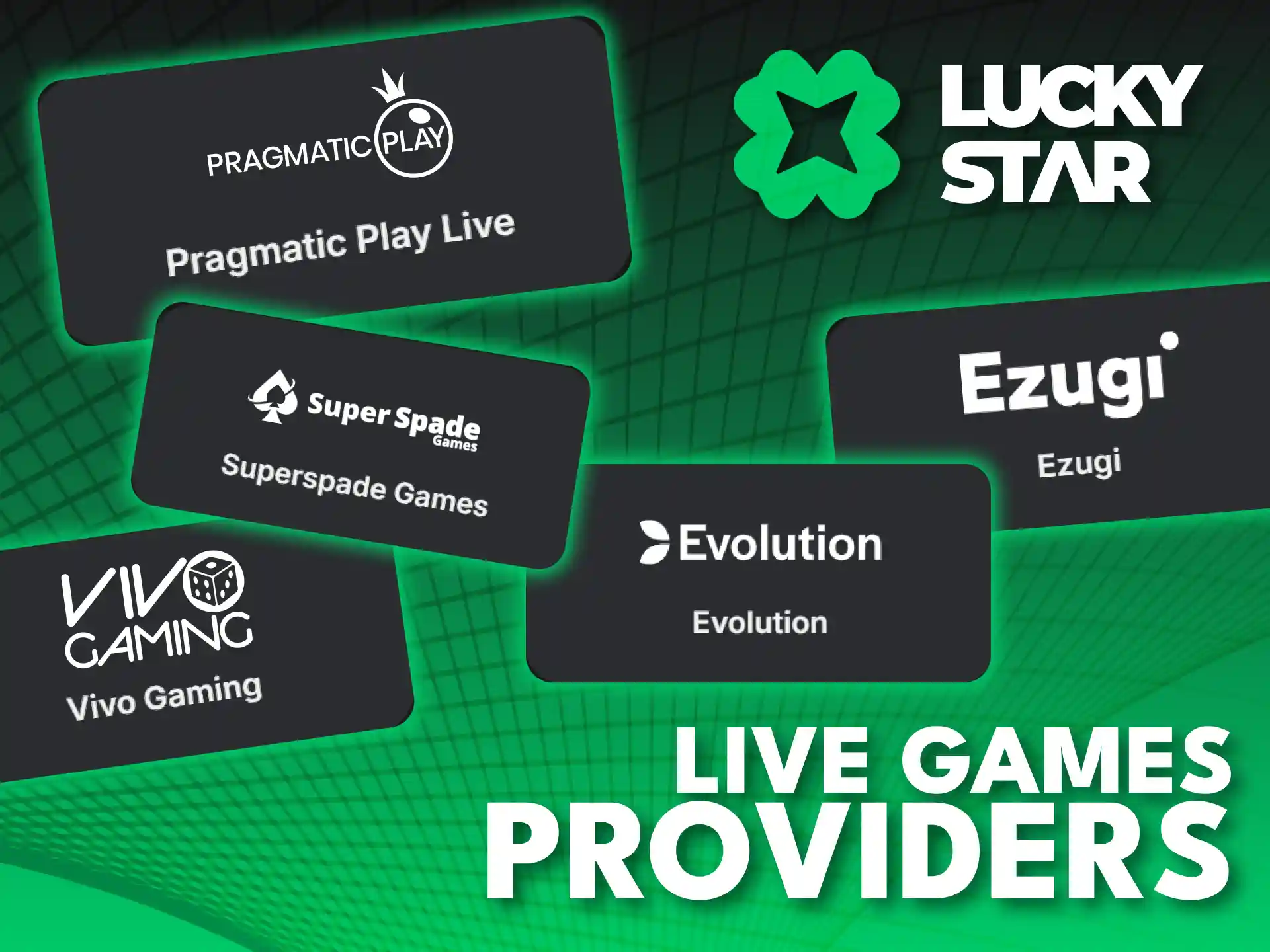 Stream live casino games from top certified studios at official Lucky Star.